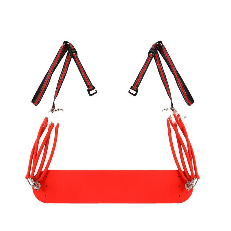 Horizontal bar resistance band with elastic rope and dual handle option for home strength training
