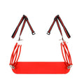 Horizontal bar resistance band with elastic rope and dual handle option for home strength training