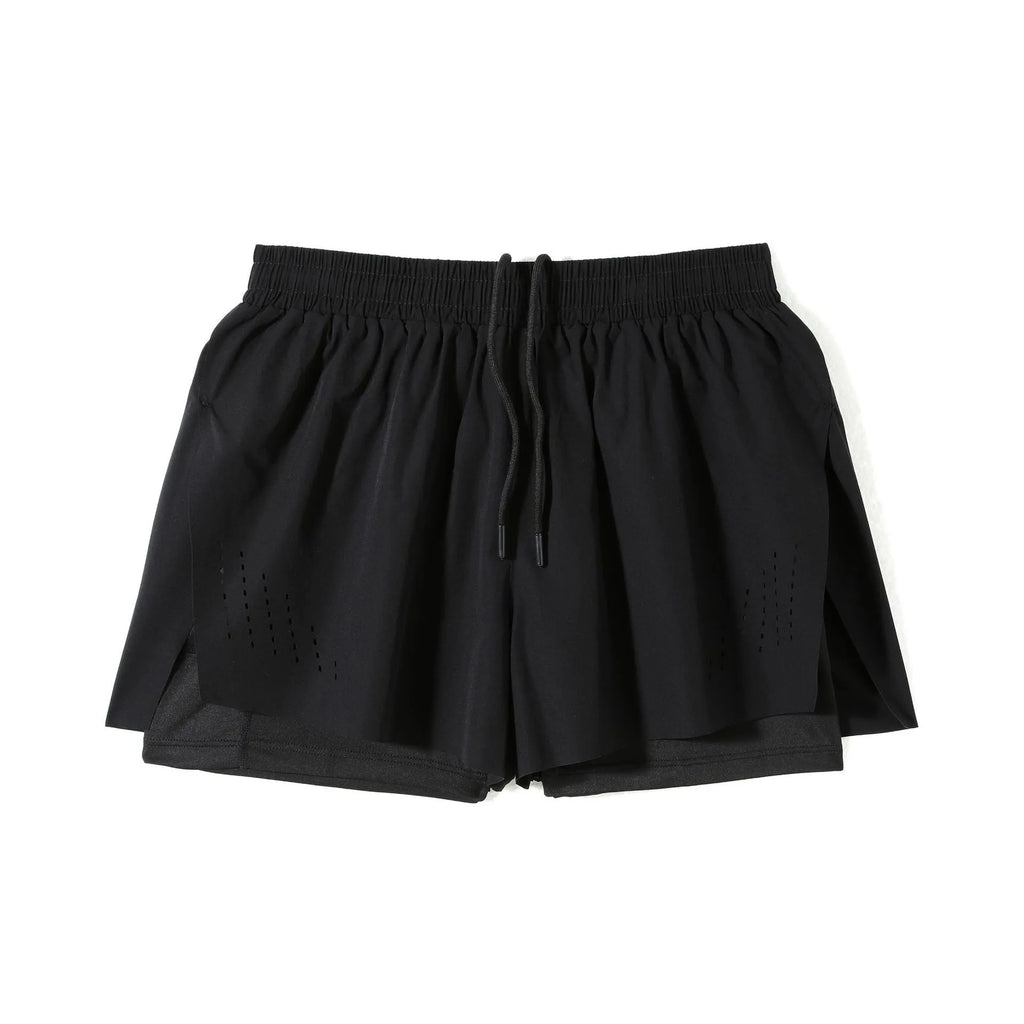 Men's micro-elastic nylon sports shorts with side slits in turmeric, night blue, or black colours