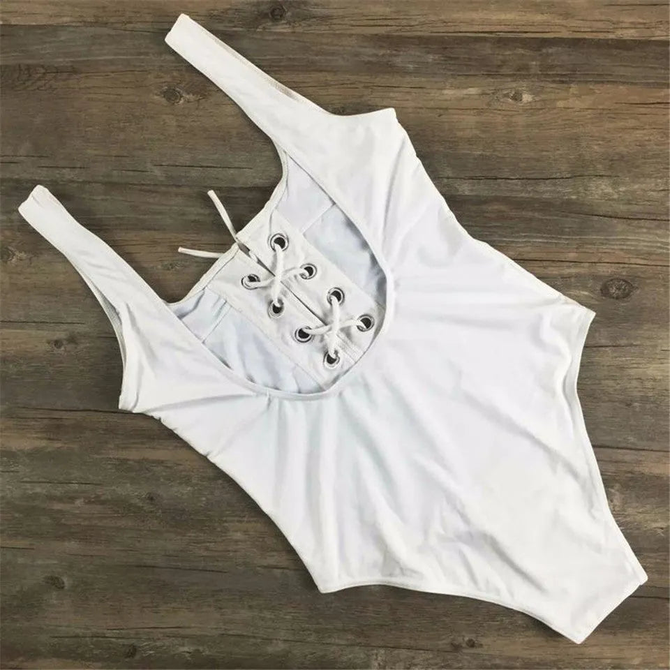Evage Pitaya solid one piece cut out swimwear for women in M L XL sizes