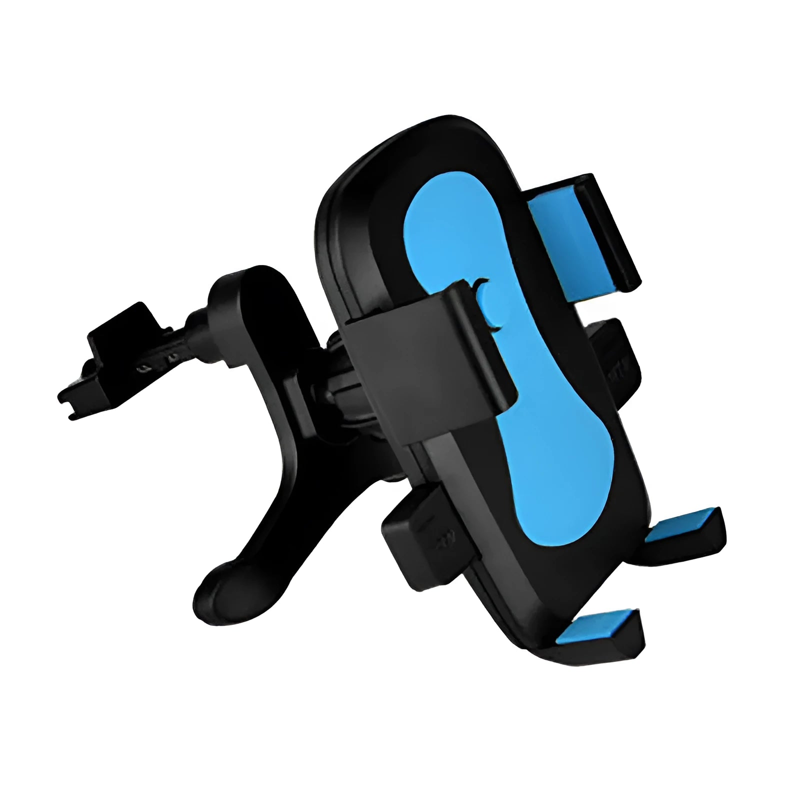 Car air outlet mobile phone holder in black with auto-lock mechanism and rotatable design