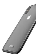 Magnetic adsorption iPhone case with tempered glass back in various colour options