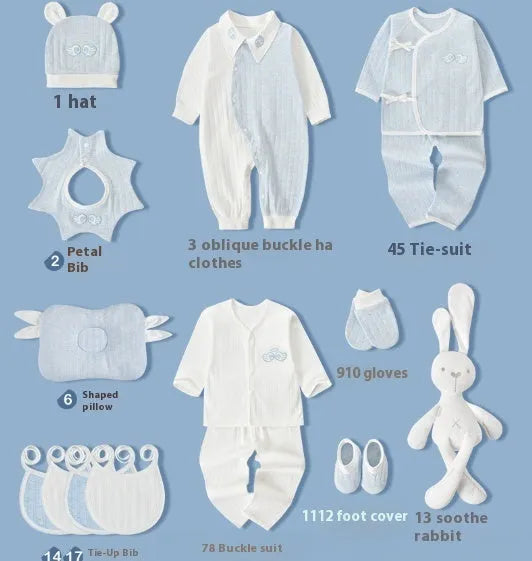 Premium newborn gift box with 100% cotton baby clothes set in Princess style for 0-6 months