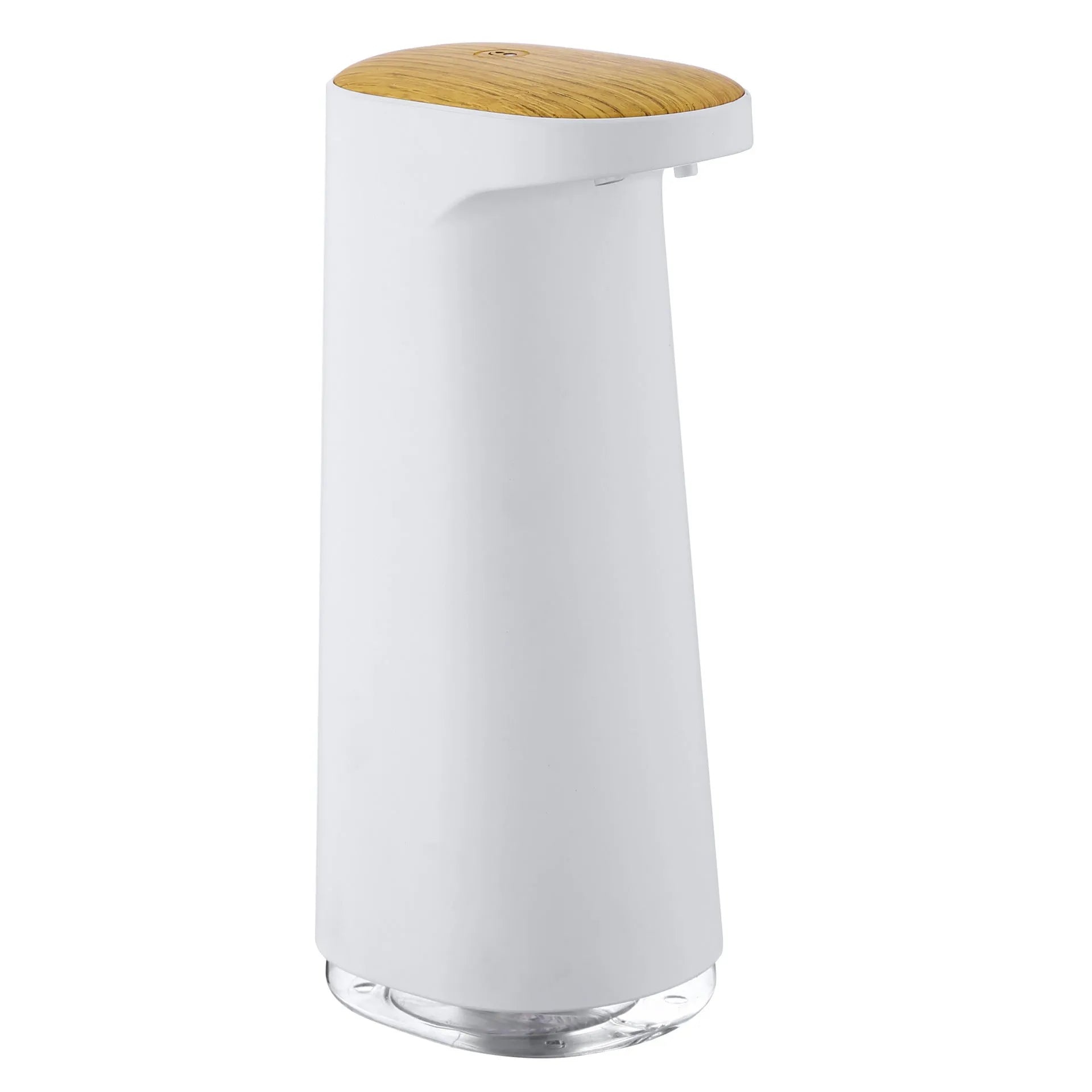 Automatic foam soap dispenser in white colour with infrared sensor and USB charging port for bathroom and kitchen use