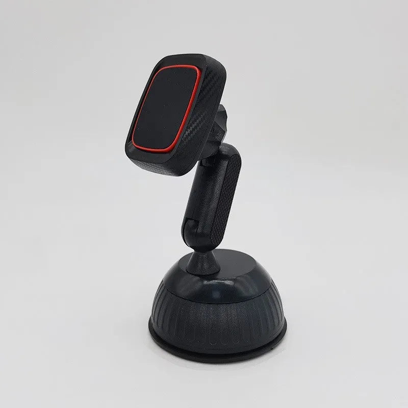Hose black car air vent phone holder with adjustable brush arm for universal dashboard mounting.