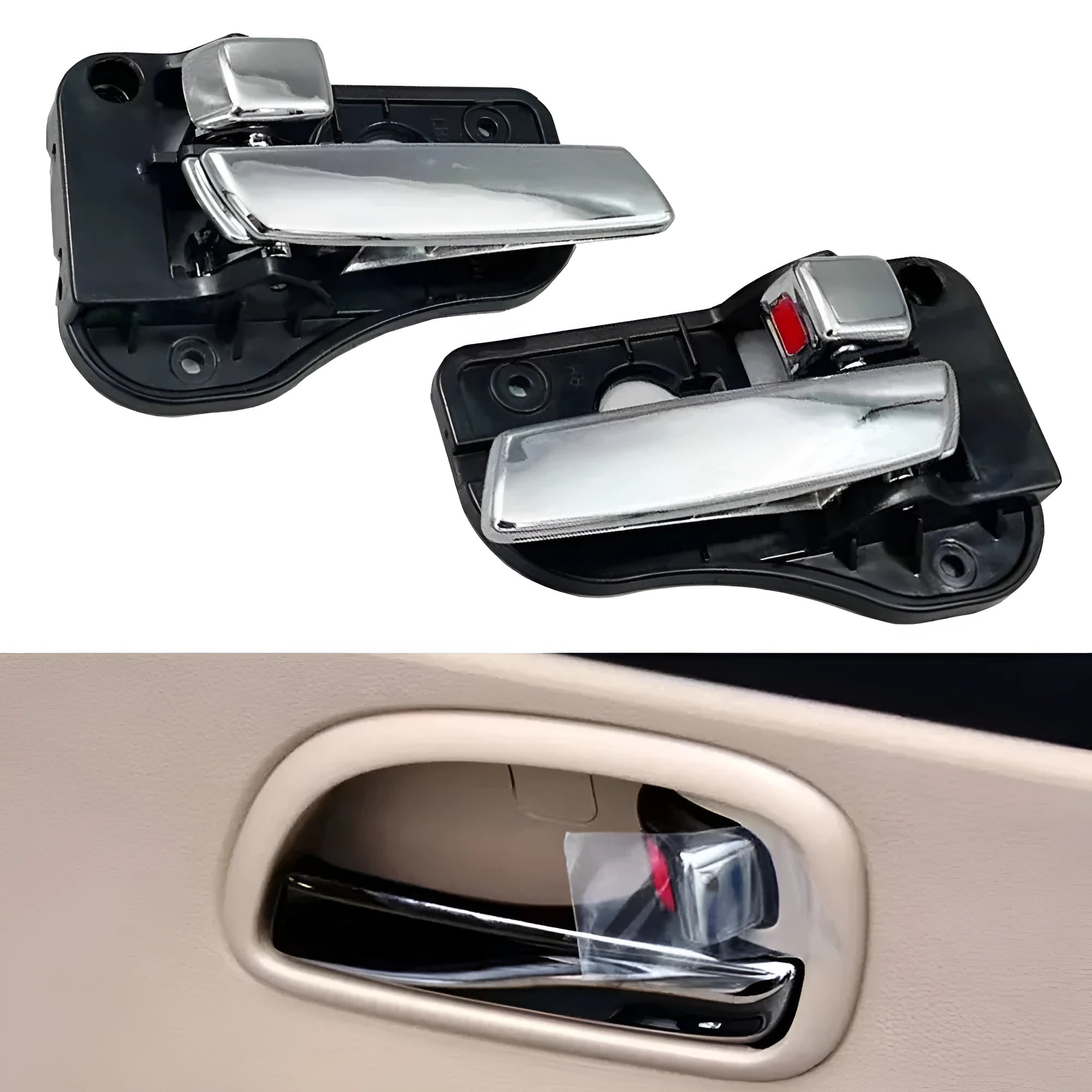 Hyundai Tucson interior door handle replacement part in black beige plating