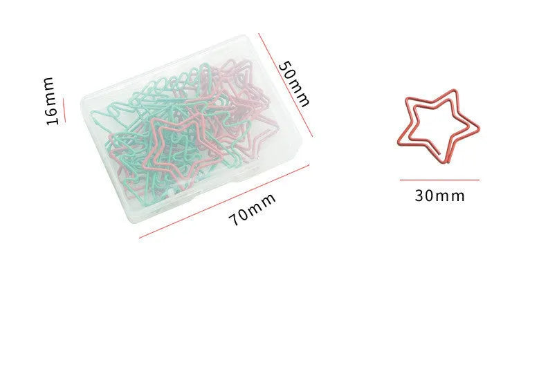 18 Christmas shaped coloured metal paper clips for festive document organisation