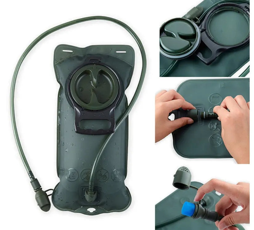 Hydration tactical cycling backpack, Oxford cloth, 3L capacity, 100cm tube, 47x20x10cm, for cycling and mountaineering.