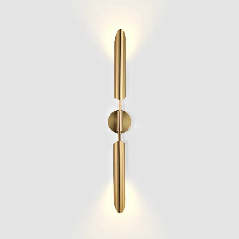 Modern minimalist bedside lamp with glass shade and iron body, warm light