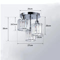 Crystal ceiling light in black, chrome or gold for corridor or entrance, E27 or E26, 220V