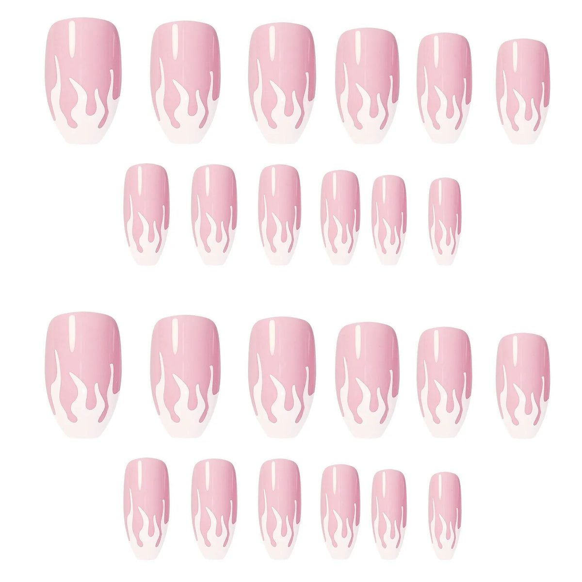 24 piece wearable fake nail patch set with glue, waterproof and detachable, Hot Girl style