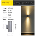 IP65 waterproof outdoor double head wall lamp aluminium alloy facade lighting 3000K 192x96x122mm