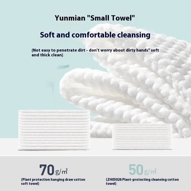 Disposable face cloth roll in hanging dispenser with 100 thickening sheets