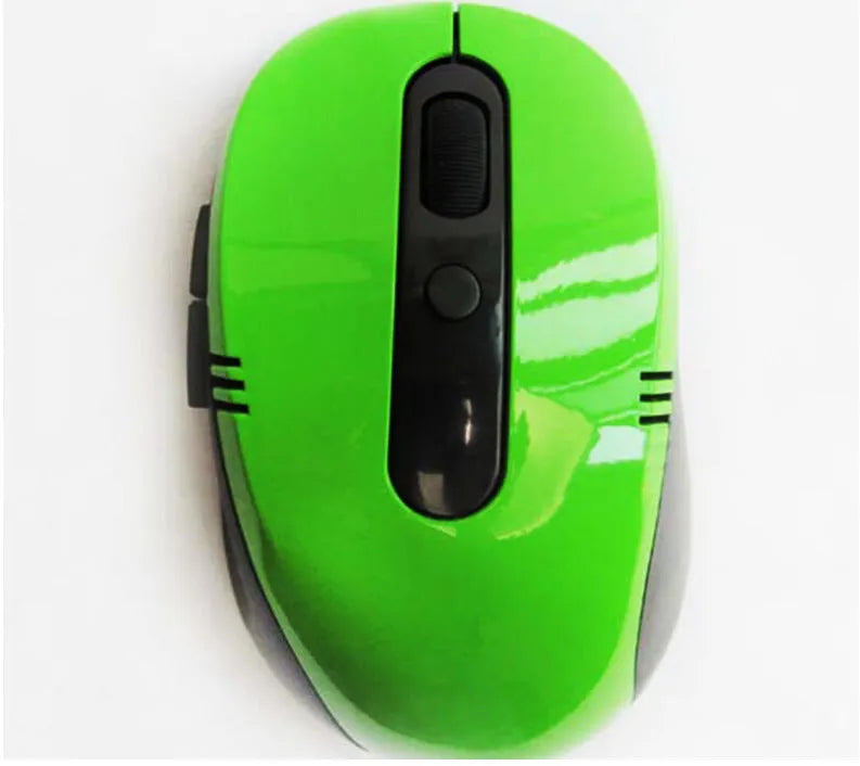 Wireless hand warmer mouse with USB mini adapter, 1200 DPI, 10m range, in Black Blue Grey Red