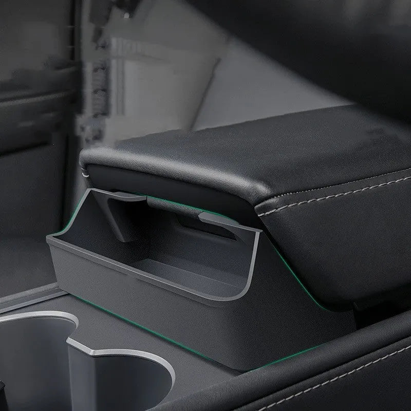 Black silicone glasses storage case for Tesla Model 3 and Model Y centre console armrest compartment