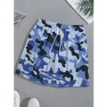 Men's polyester beach shorts with printed design and elastic waistband in multiple colour options