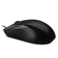 Black wired USB optical mouse with 1000dpi sensor, ergonomic shape, and 1.5-metre cable for desktop computers