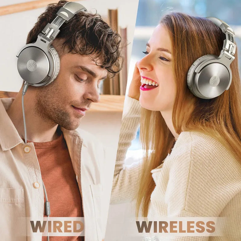 OneOdio PRO C wireless Bluetooth headset in champagne gold with microphone and 50mm drivers