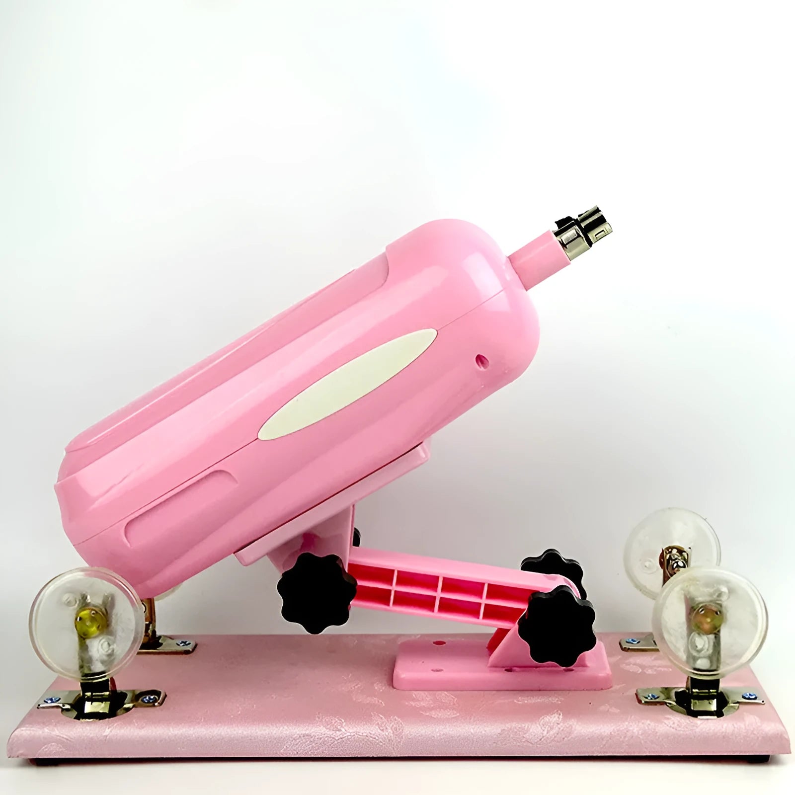 Bobb women's automatic telescopic thrusting sex tool in purple, black, or pink colours showing 37cm length