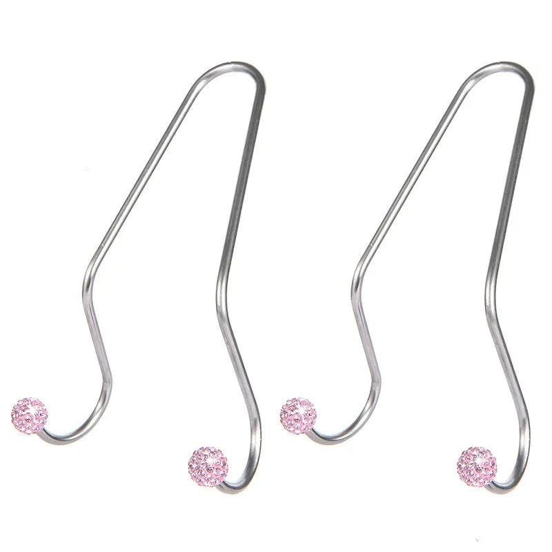 Stainless steel diamond car seat hook with polymer clay decorative ball in multiple colour options