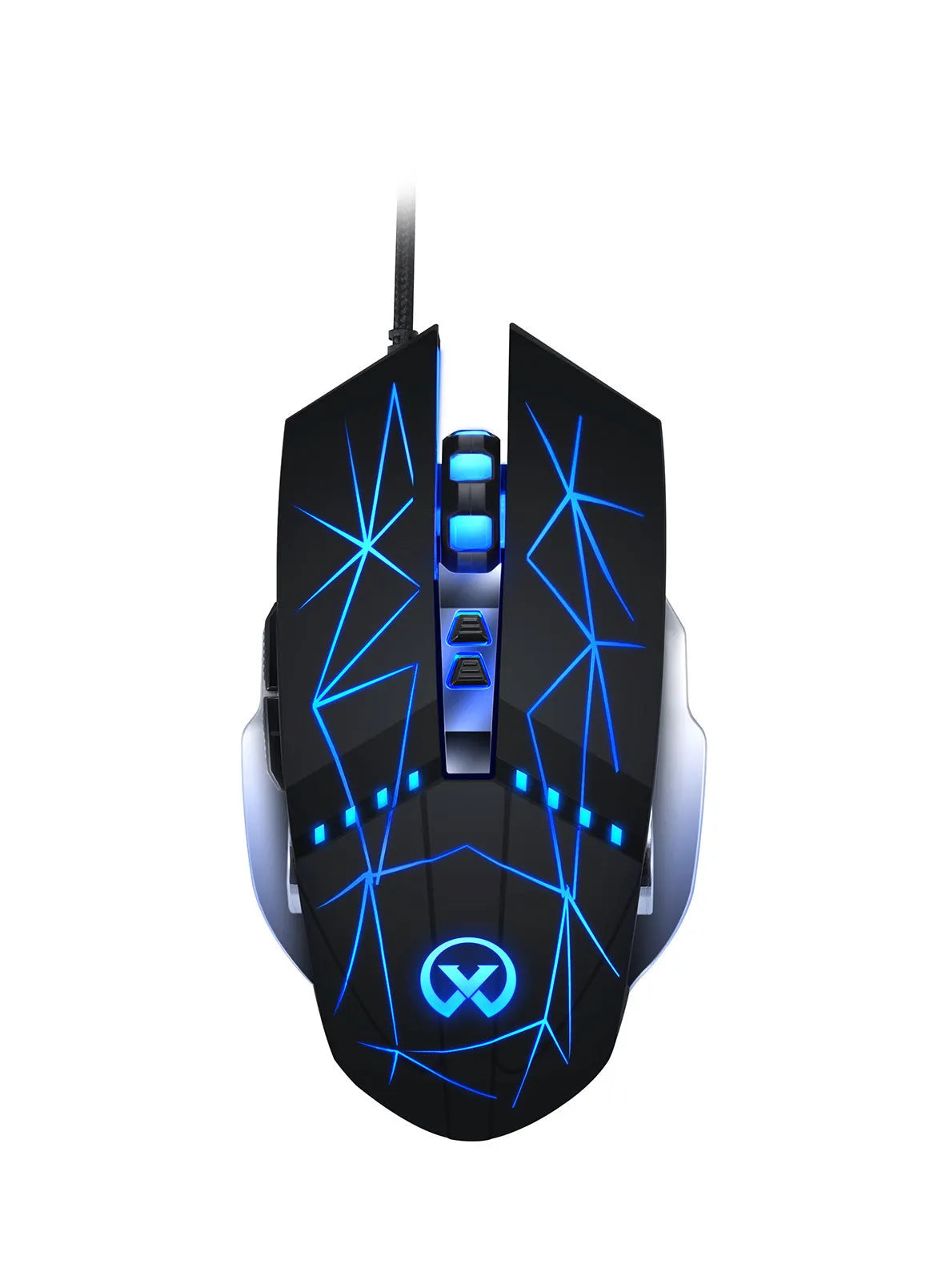 Game optical mouse USB silent light black rubber finish touch roller wired
