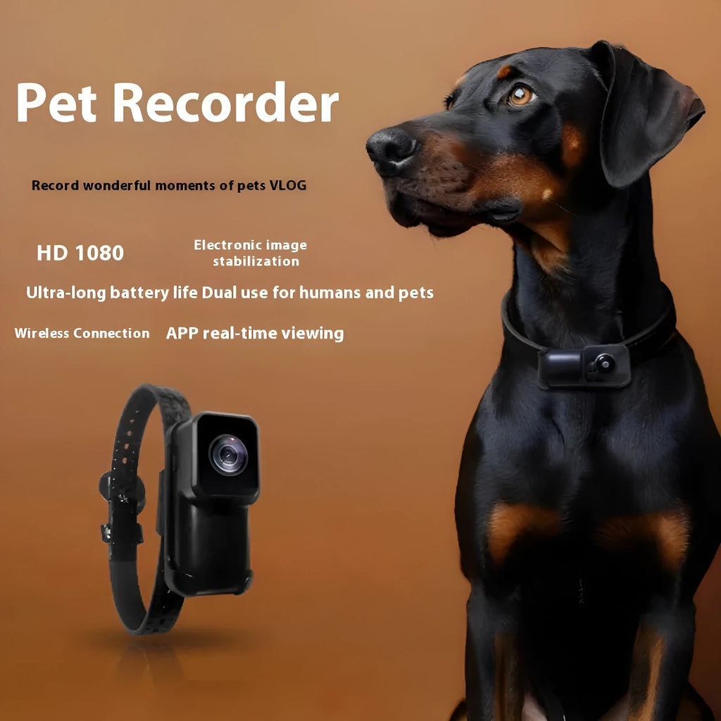 Black wifi camera neckband wireless recorder showing compact design with TYPE-C port for charging.