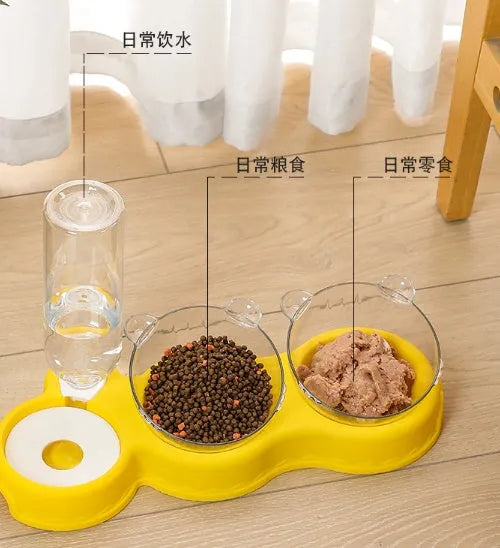 Multi-purpose PP pet tableware cat bowl available in blue, pink, white, yellow, green, dark blue and grey