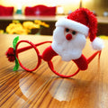 Christmas character glasses frames with Santa, snowman, and rabbit ear designs