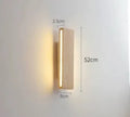 Solid wood bedroom bedside LED wall lamp with Nordic Japanese style in three size options