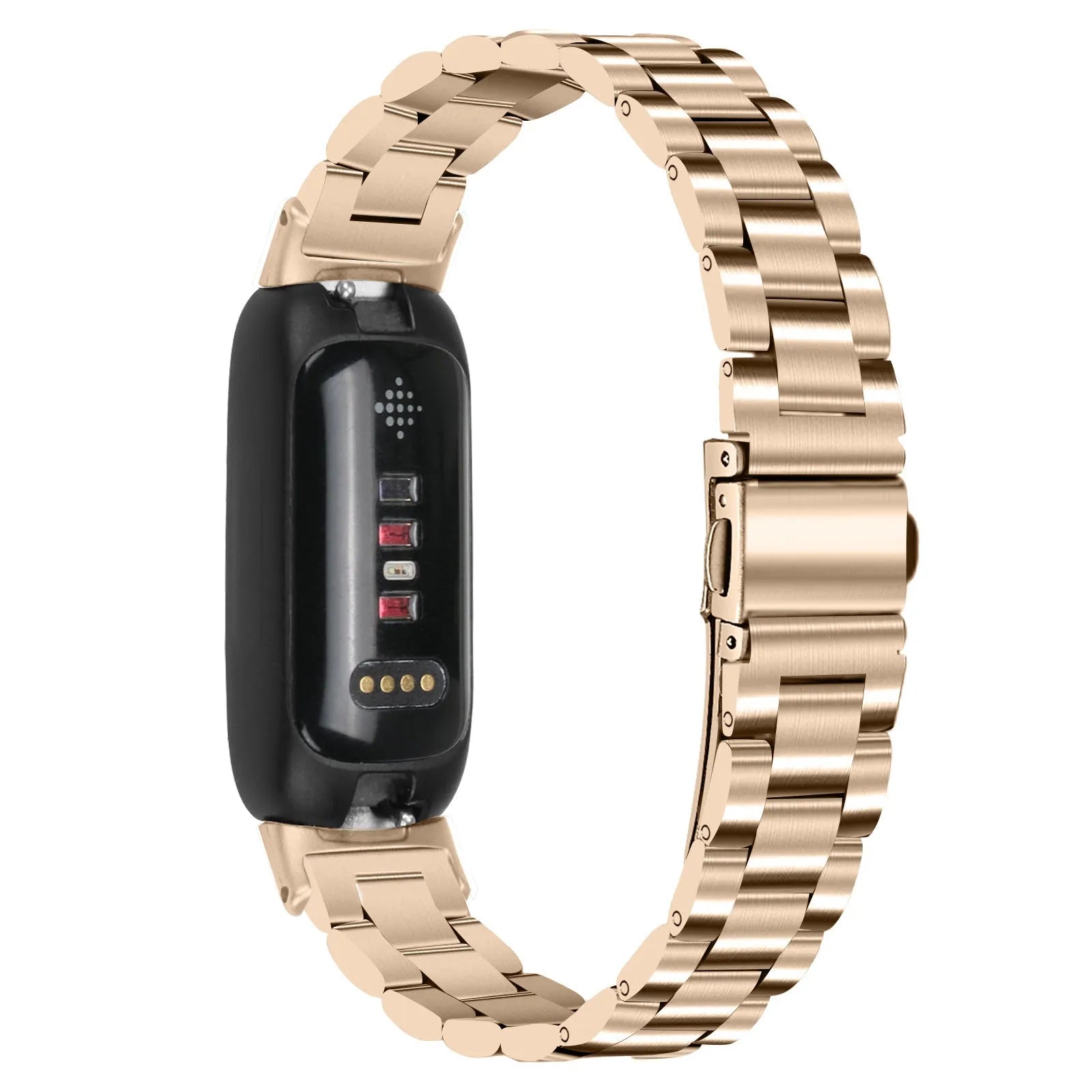 Inspire3 smartwatch stainless steel strap with three-beads design in multiple colour options