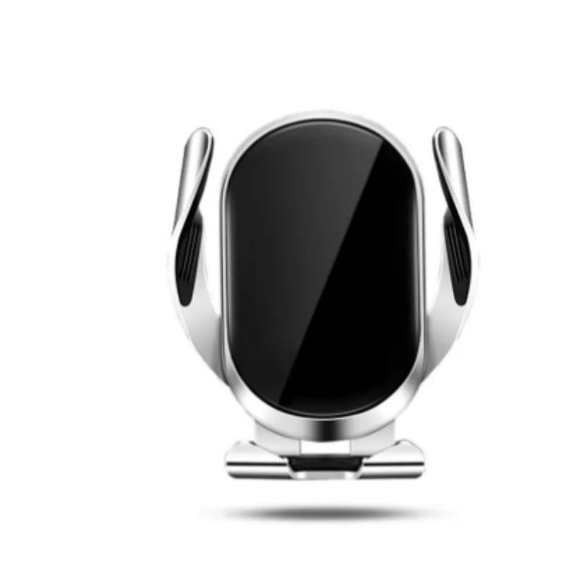 Silver portable plastic car phone holder with electric clamping for universal mobile phones