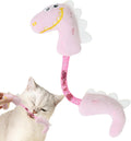 Set of four cat chew toys including plush mouse, fish, bunny and catnip rope toys for teeth cleaning