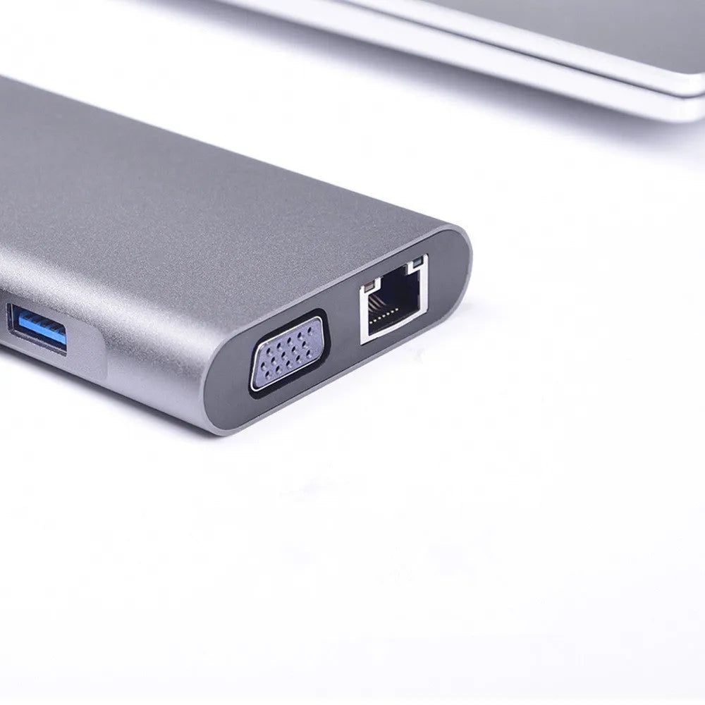 10-in-1 MacBook docking hub PD power bank compatible with Apple iPhone and laptops