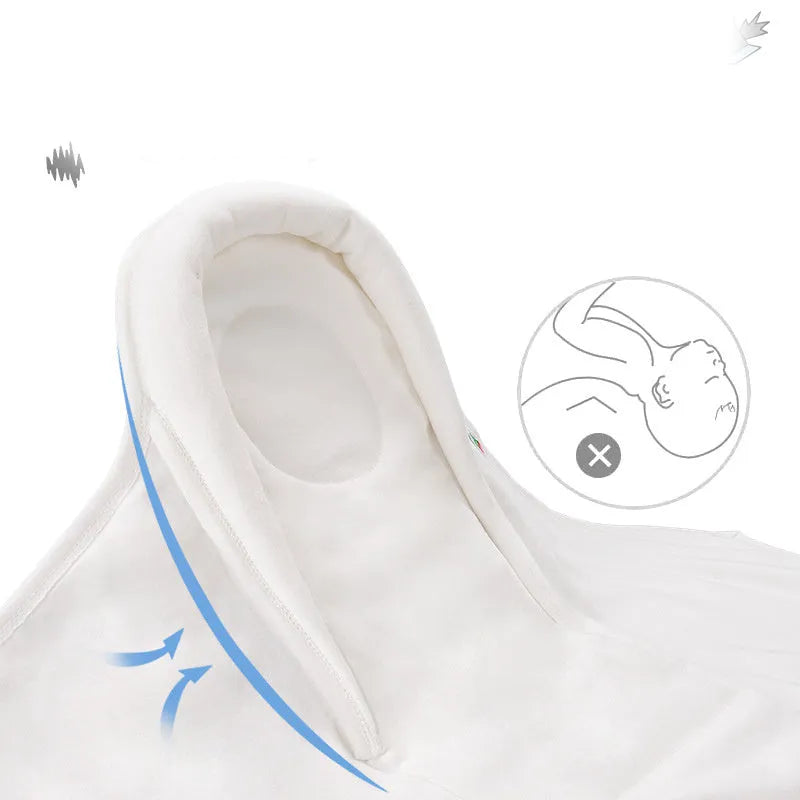 Cotton baby anti startle swaddle measuring 30 by 60 centimetres in a colourful print design.