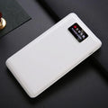 DIY 18650 mobile charging bank case kit showing black enclosure with USB ports for six battery cells