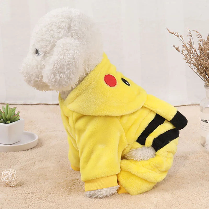 Fleece cat coat with cartoon cosplay hoodie design in autumn winter colours