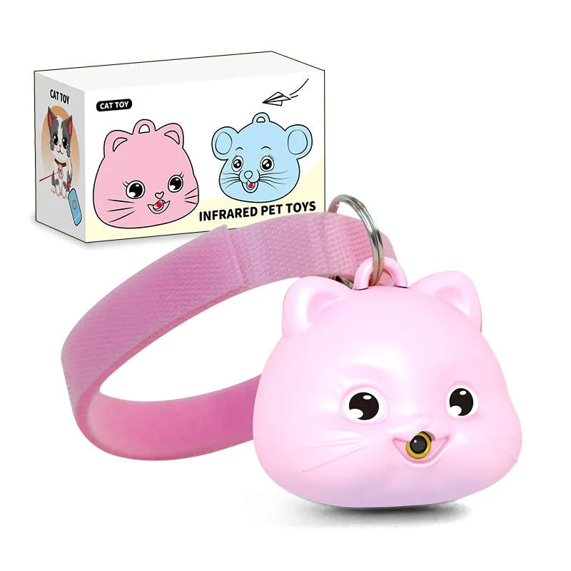 Rechargeable remote control cat infrared halter collar with adjustable strap in blue colour