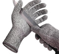 Grey edge rubber-dipped cut-resistant HPPE work gloves for kitchen and industrial use