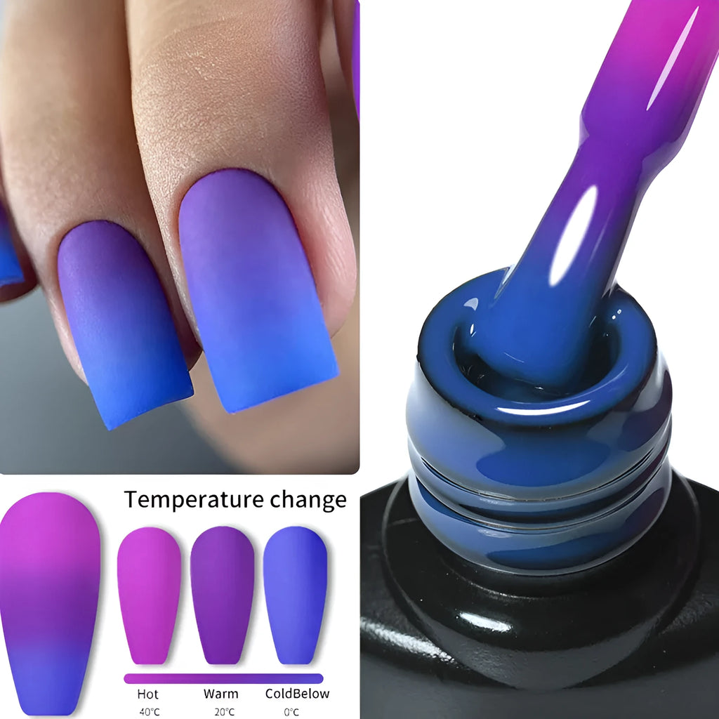 7ml colour-changing thermal gel nail polish in Winter LCT series bottle with temperature-sensitive colour shift effect