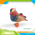 Handmade PVC mandarin duck and sparrow figurine for bonsai, garden, and home decoration