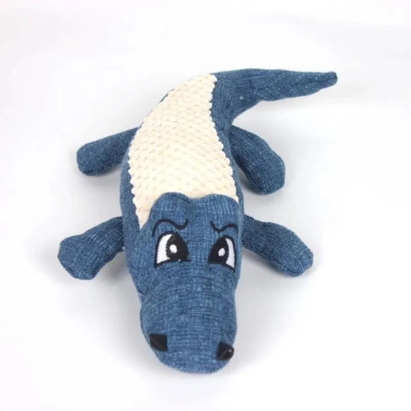 Blue corn-shaped plush pet toy with grid texture for cats and dogs biting