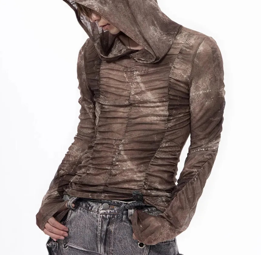 Lightweight ice silk bottoming shirt for boys in a picture colour, shown as a base layer under a printed top.
