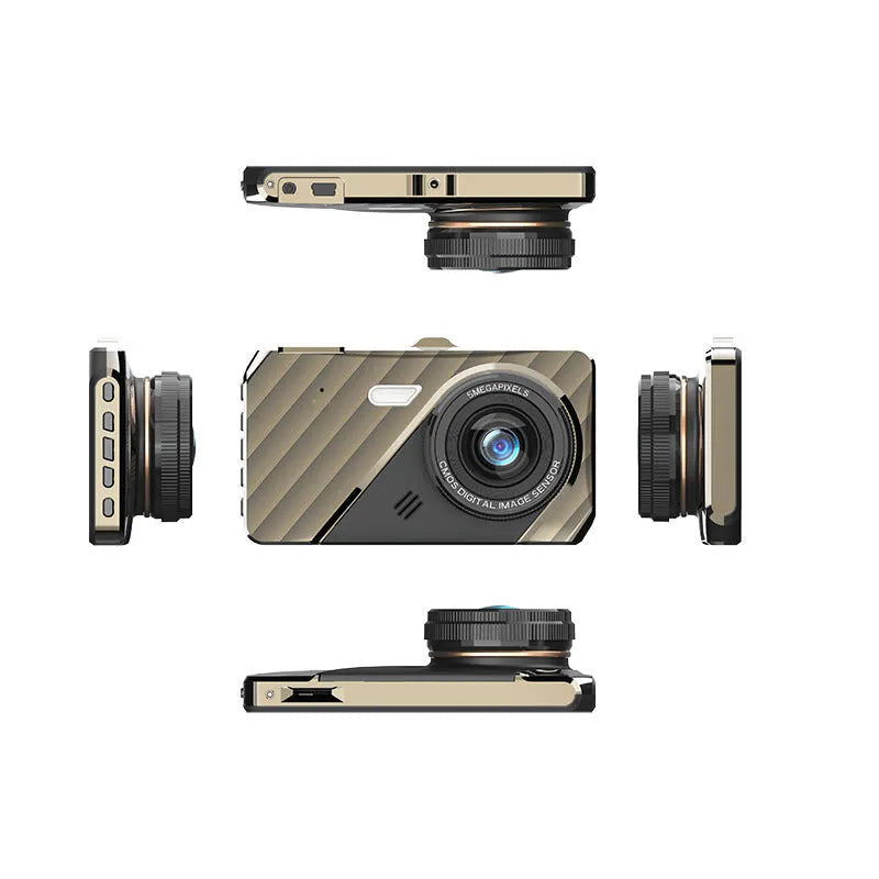4 inch front and rear dual lens dashcam with touch screen display in colour match finish