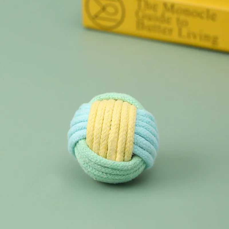 Handmade 5cm cat hair ball plush toy in blue powder, green blue, and pink green colours for interactive play