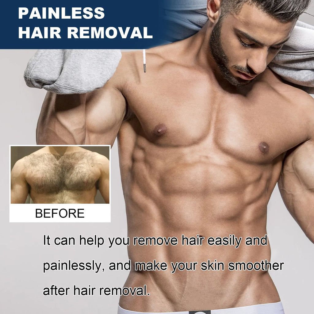 Men's hair removal cream 100ml container for beard and body depilation