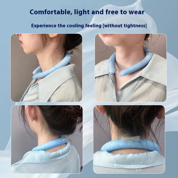 Cooling neck hanging ice ring in multiple colours for outdoor sports heatstroke prevention