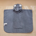 Children's pure cotton hooded pullover bathrobe in Penguin, Elephant, or Fox design, length 63cm.