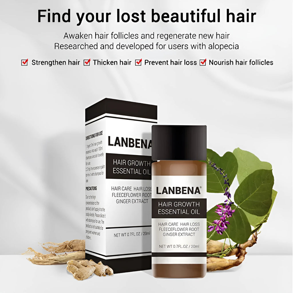 LANBENA Hair Care Essential Oil 20ml for hair growth and hair loss prevention