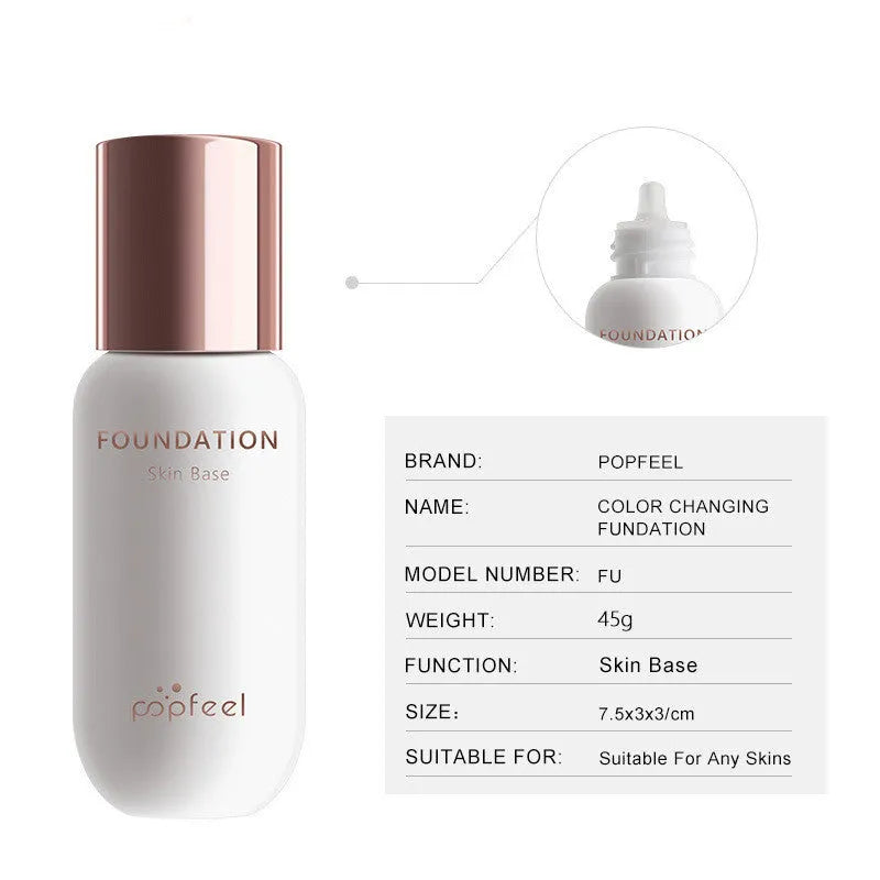 POPFEEL warm skin foundation 30ml long-lasting concealer with natural radiance finish