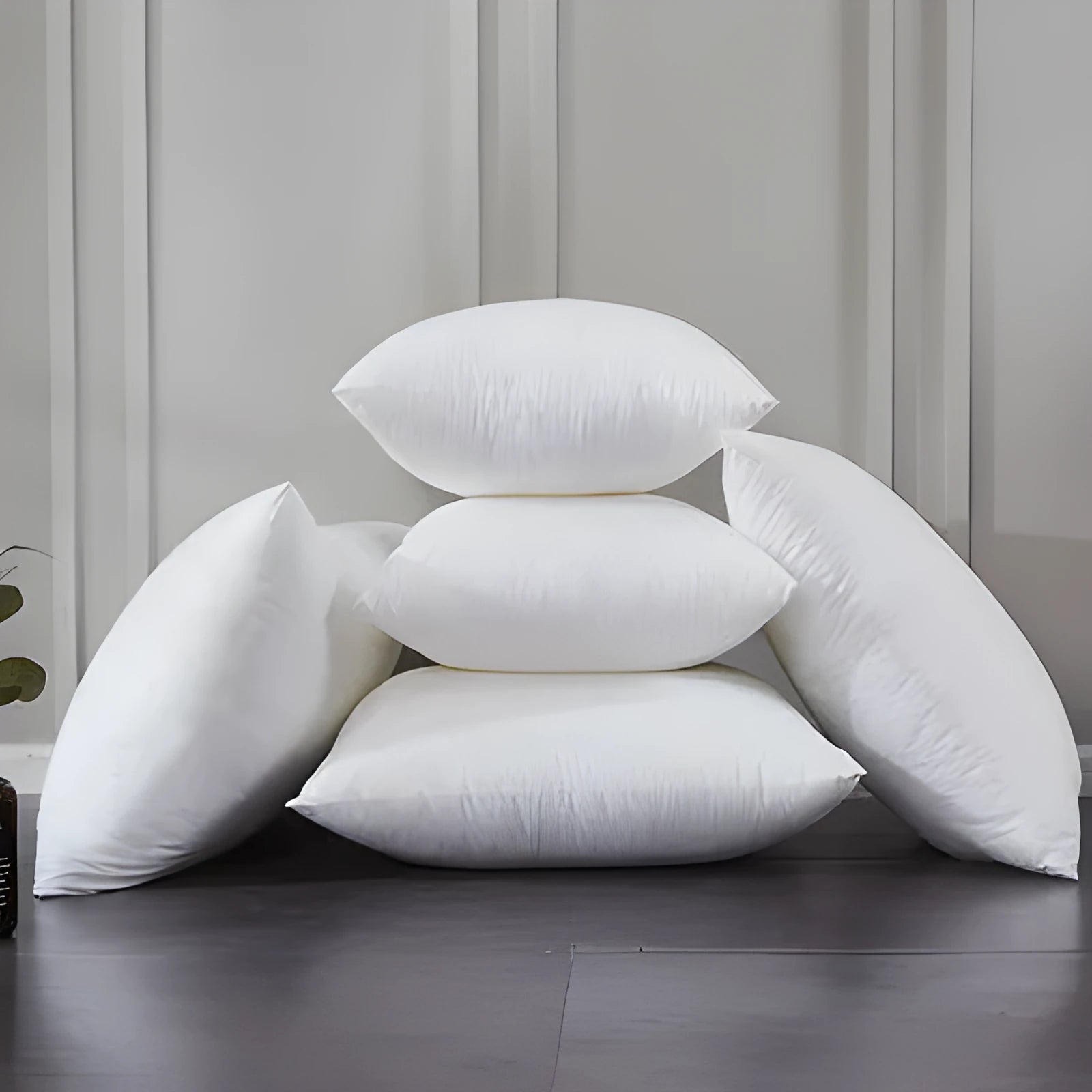 Cotton throw pillow with detachable cover available in multiple sizes for sofa and bed decoration